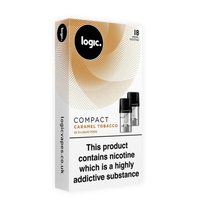 Logic Compact E-Cigarette Caramel Tobacco 18mg E-Liquid Pods